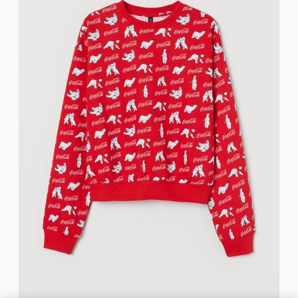 NWT - Red Coca-Cola Printed Sweatshirt - Picture 3 of 4